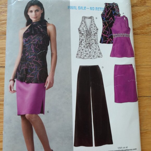 Sleeveless Top Skirt Pants Sewing Pattern Size 6-16 New Look 6655 UNCUT - Picture 3 of 9